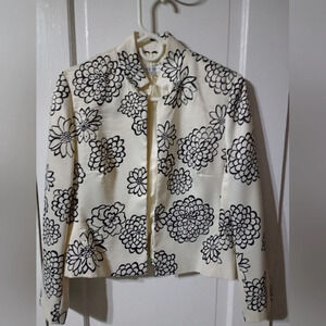 Sandra Darren 6p 2 piece silk shirt and jacket
